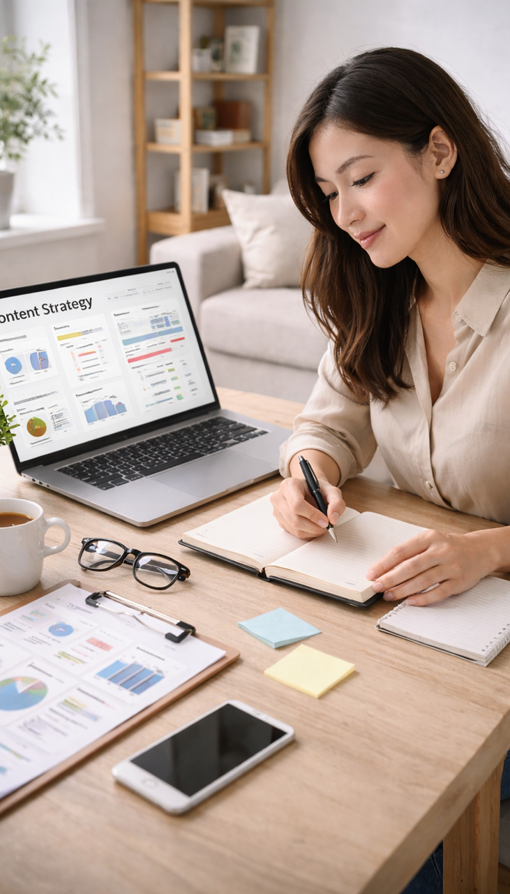 our-story digital marketing, content strategy, content planning, digital marketer, marketing strategy, social media marketing, content marketing, marketing planning, laptop work, marketing analytics, business planning, digital business, freelancer, remote work, modern workspace, productivity, marketing professional, business strategy, creative professional, work from home, online business, marketing dashboard, professional workspace, generated